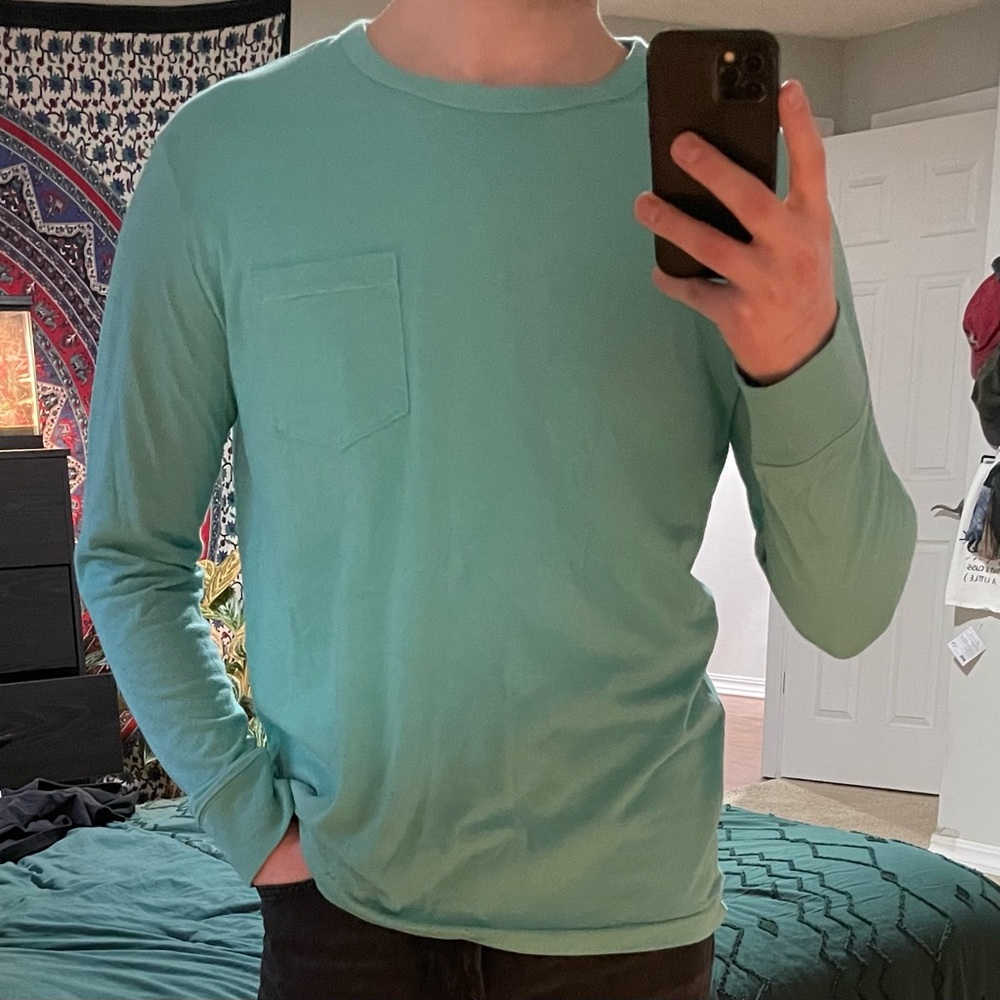 Light Blue Long-Sleeved Shirt